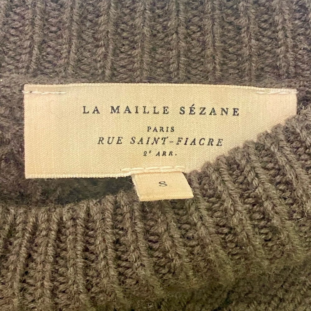 Sézane 100% Wool Green Rob Sweater S